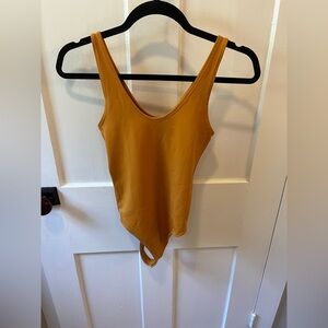 Abercrombie & Fitch Soft AF Collection Bodysuit Tank Amber Orange Size XS